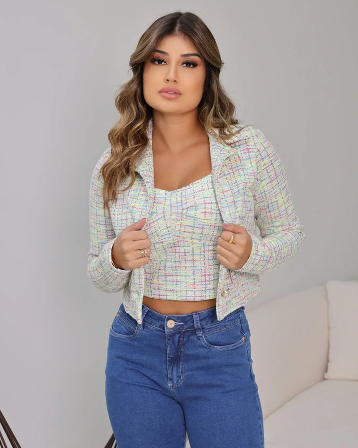 Casaquinho Tweed Klepton Feminino