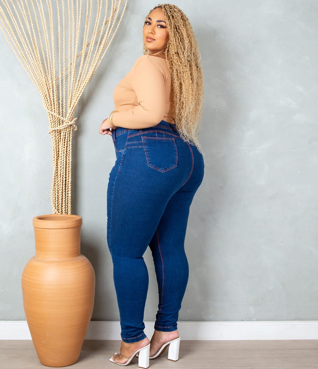 Calça Jeans Modeladora FoFinha Plus Size