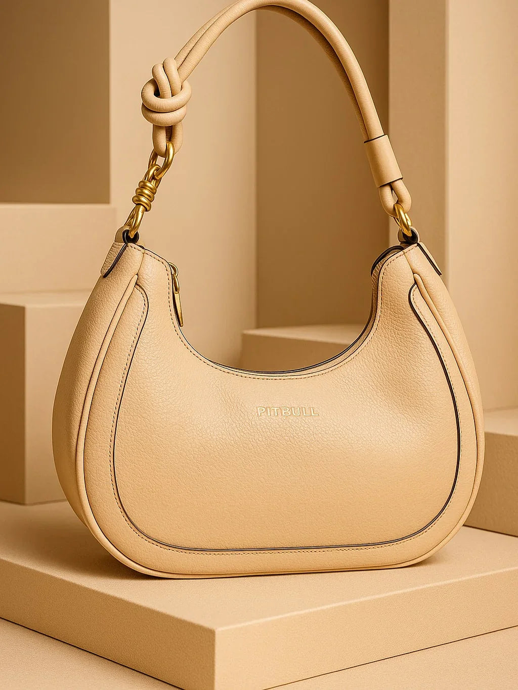 Bolsa Feminina Estruturada Rosa Alça Nó