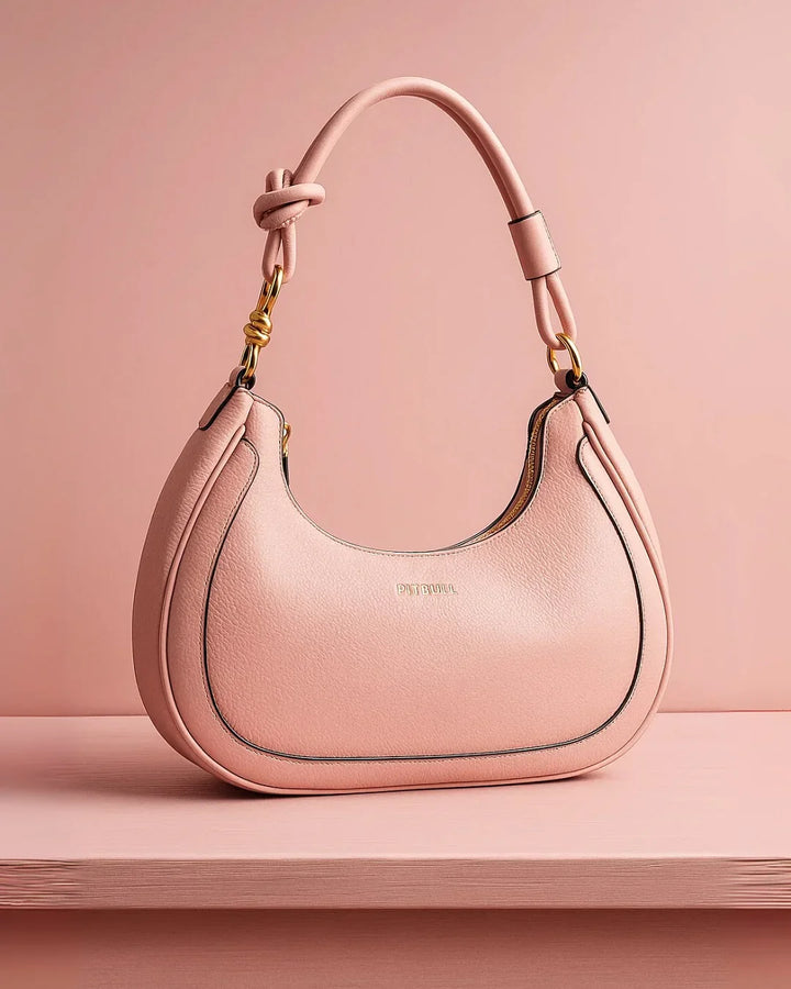 Bolsa Feminina Estruturada Rosa Alça Nó
