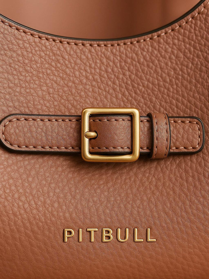 Bolsa Feminina Rosa Fivela Dourada Pit Bull