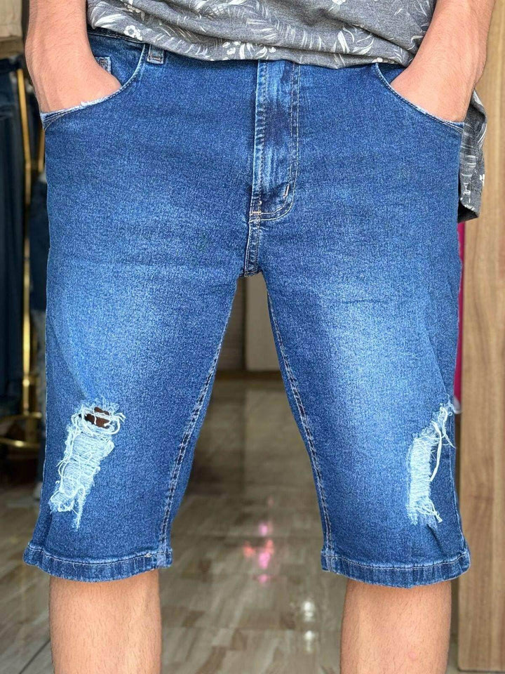 Bermuda Jeans Slim com Elastano Leon - Leon Elegance