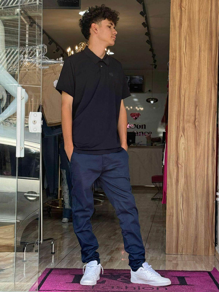 Calça Men Com Detalhe Na Lateral Esporte Fino Leon - Leon Elegance
