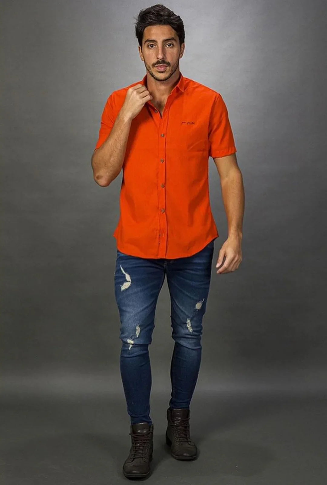 Calça Jeans Destroyed Super Blue Leon