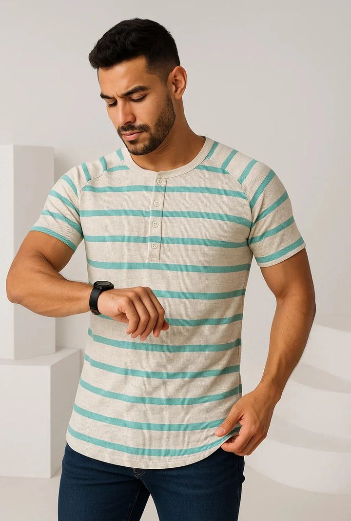 Camiseta Slim Canelado Leon