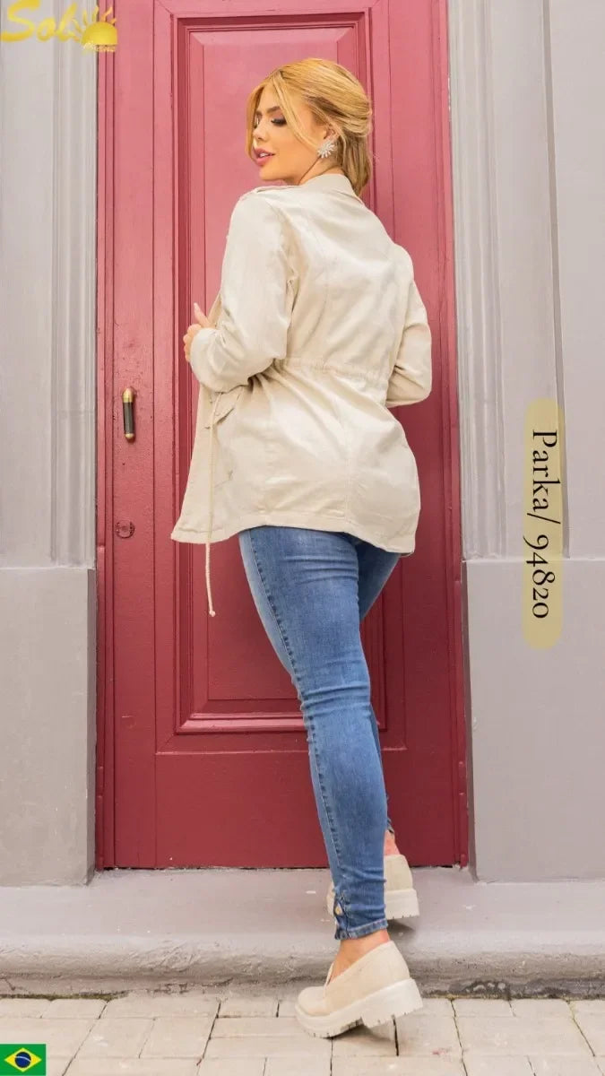 Parka de Sarja Com Elastano Leon