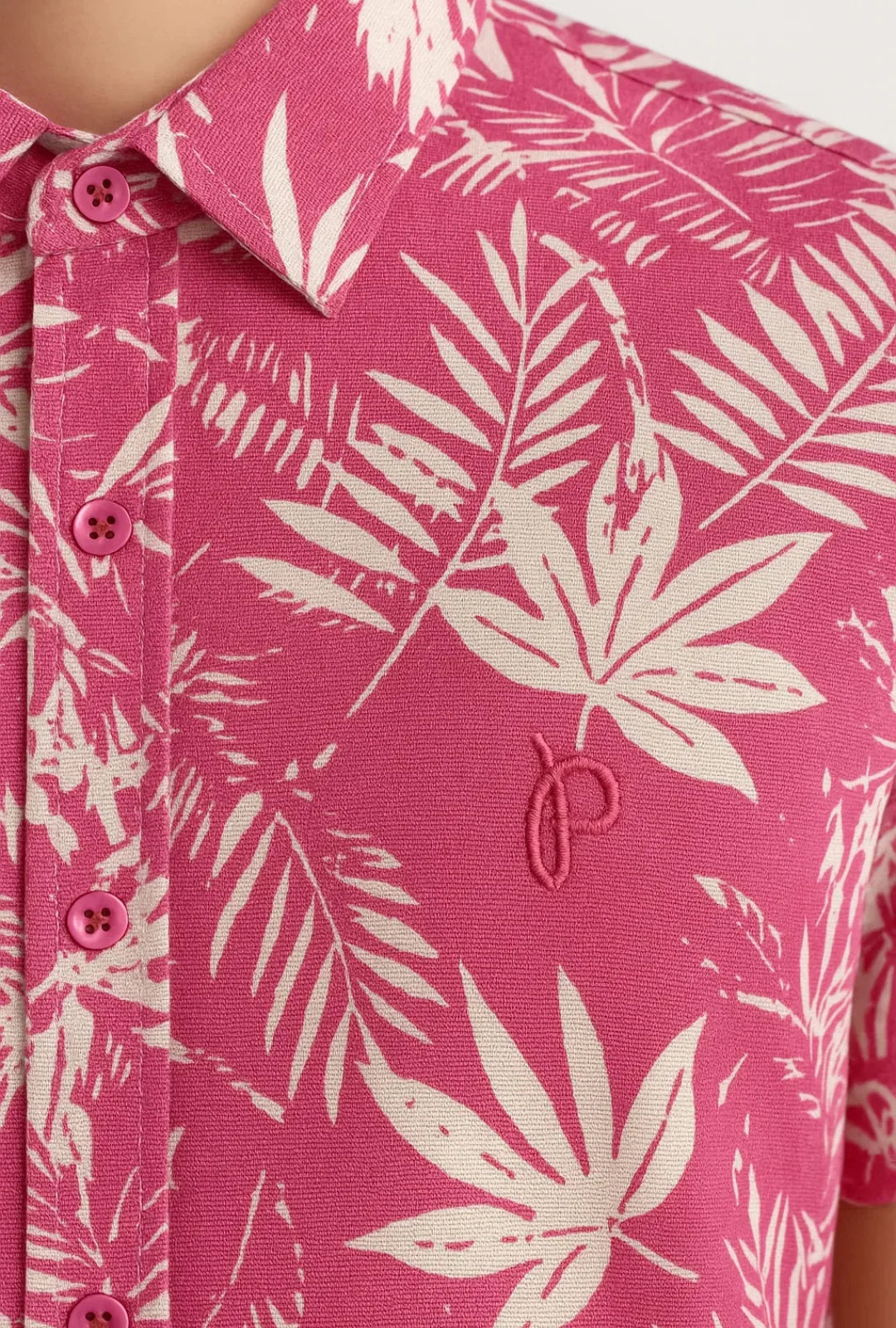 Camisa Estampada Tricoline Leon