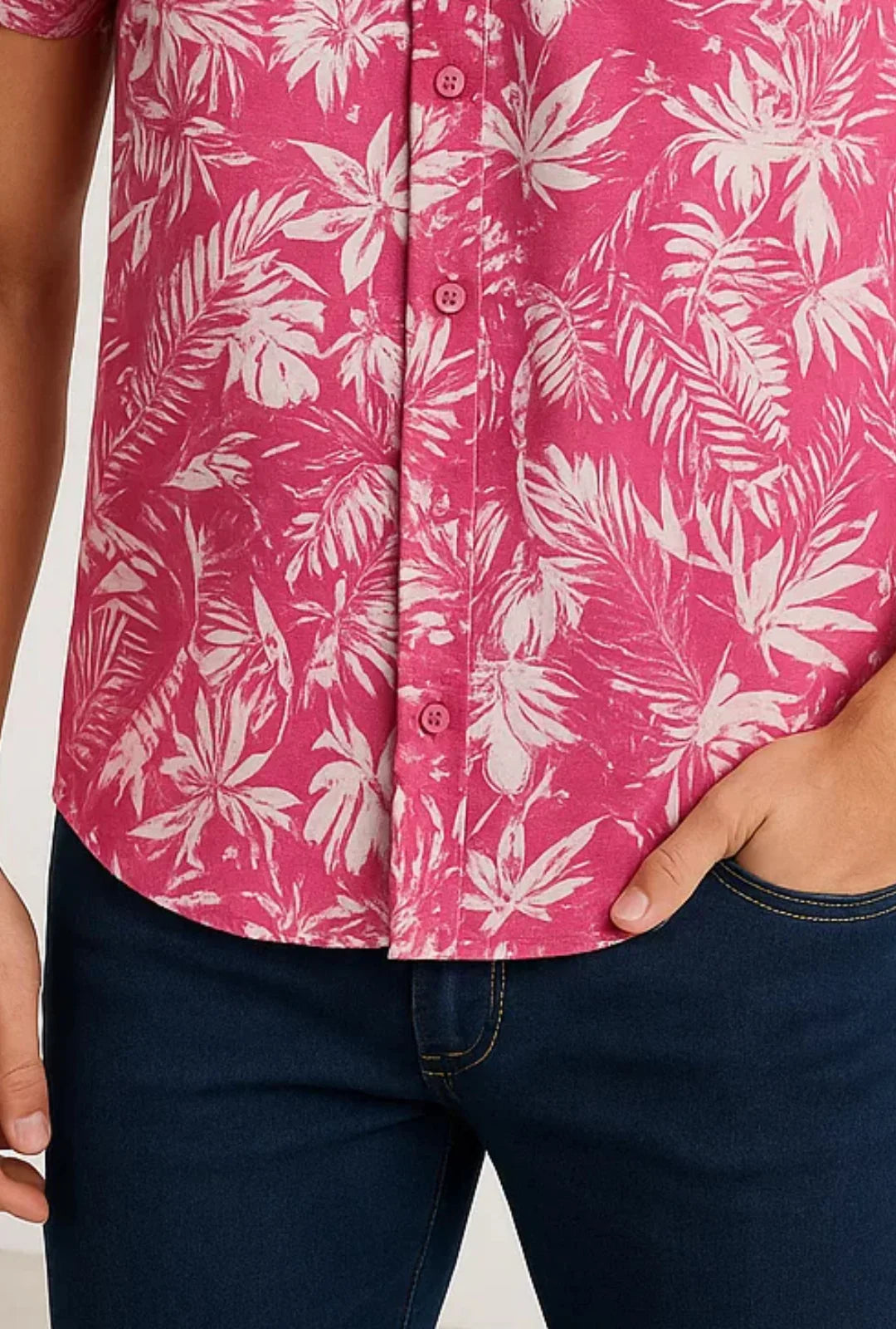 Camisa Estampada Tricoline Leon