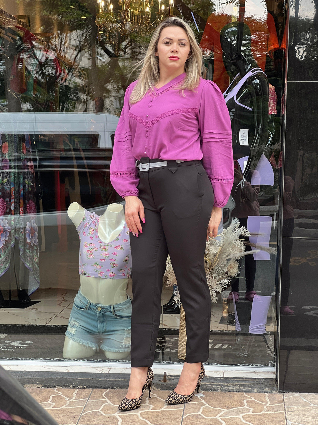 Blusa Piece De Manga Longa em Linho Leon