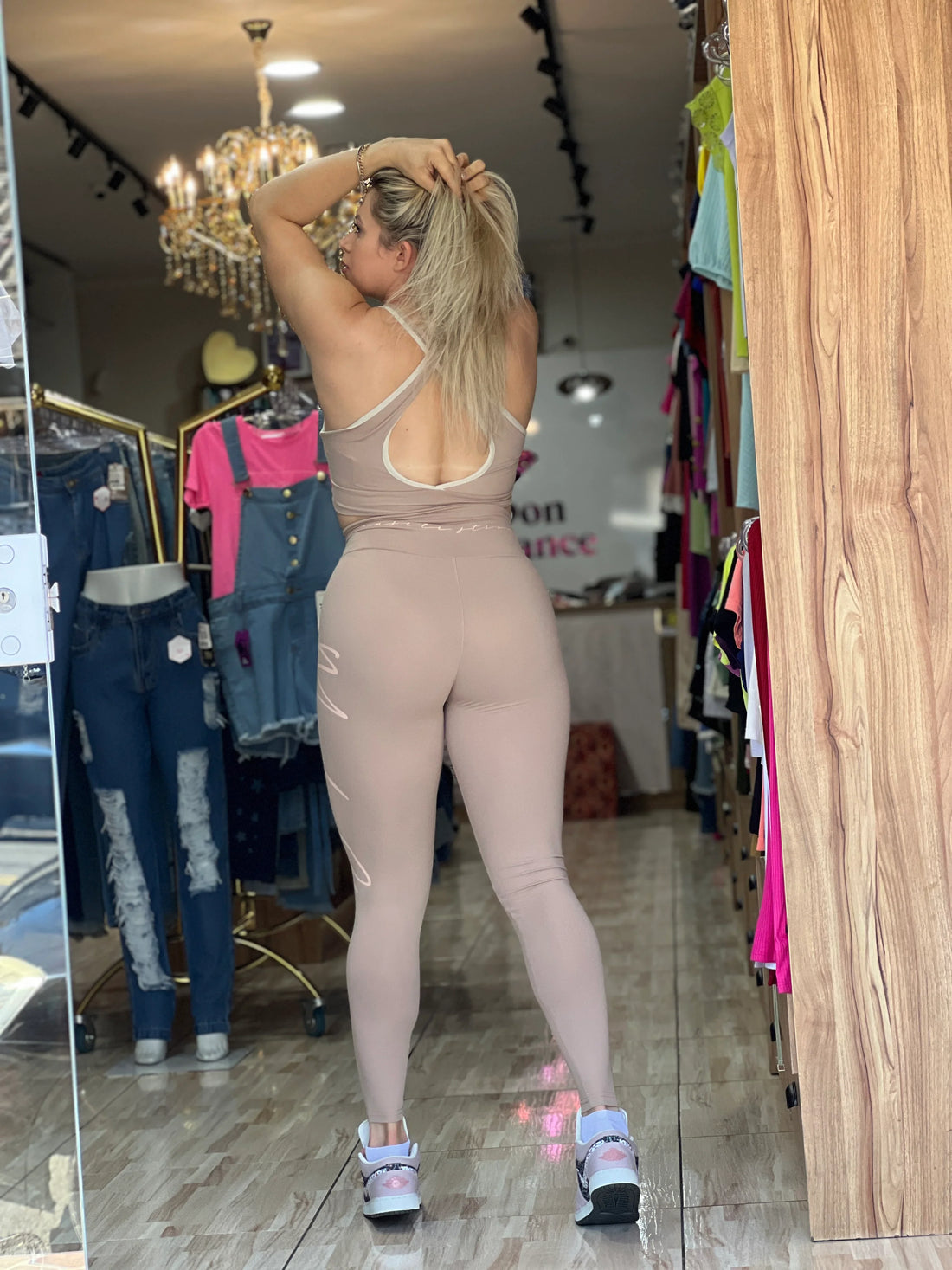 Conjunto Fitness Cropped E Legging Muscle Leon