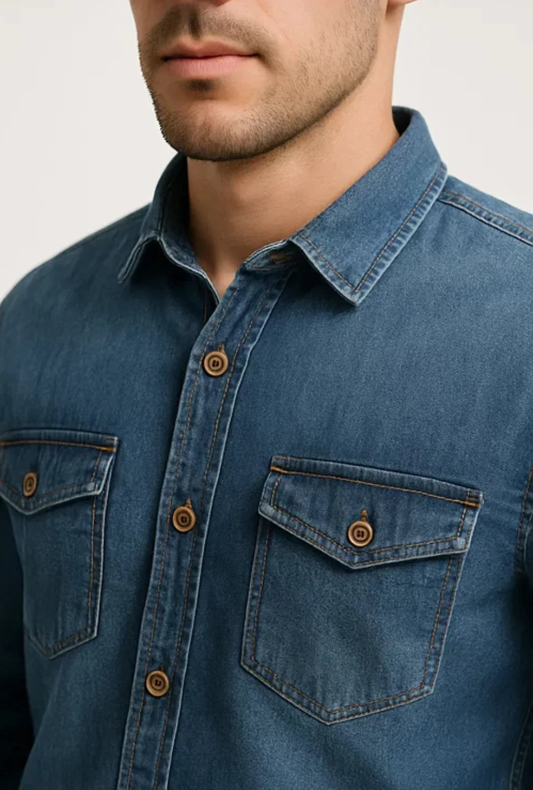 Camisa Longa Jeans Leon
