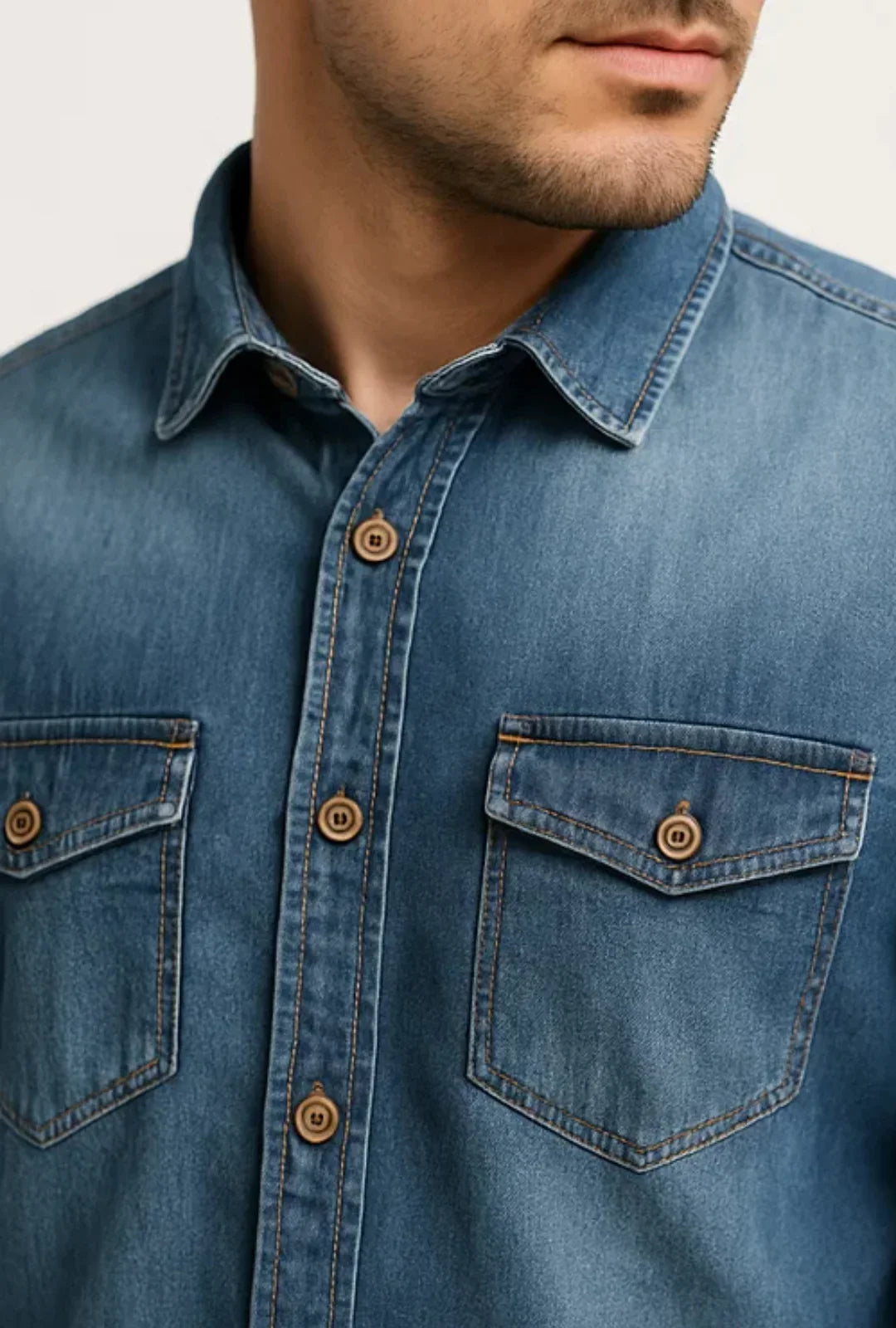 Camisa Longa Jeans Leon