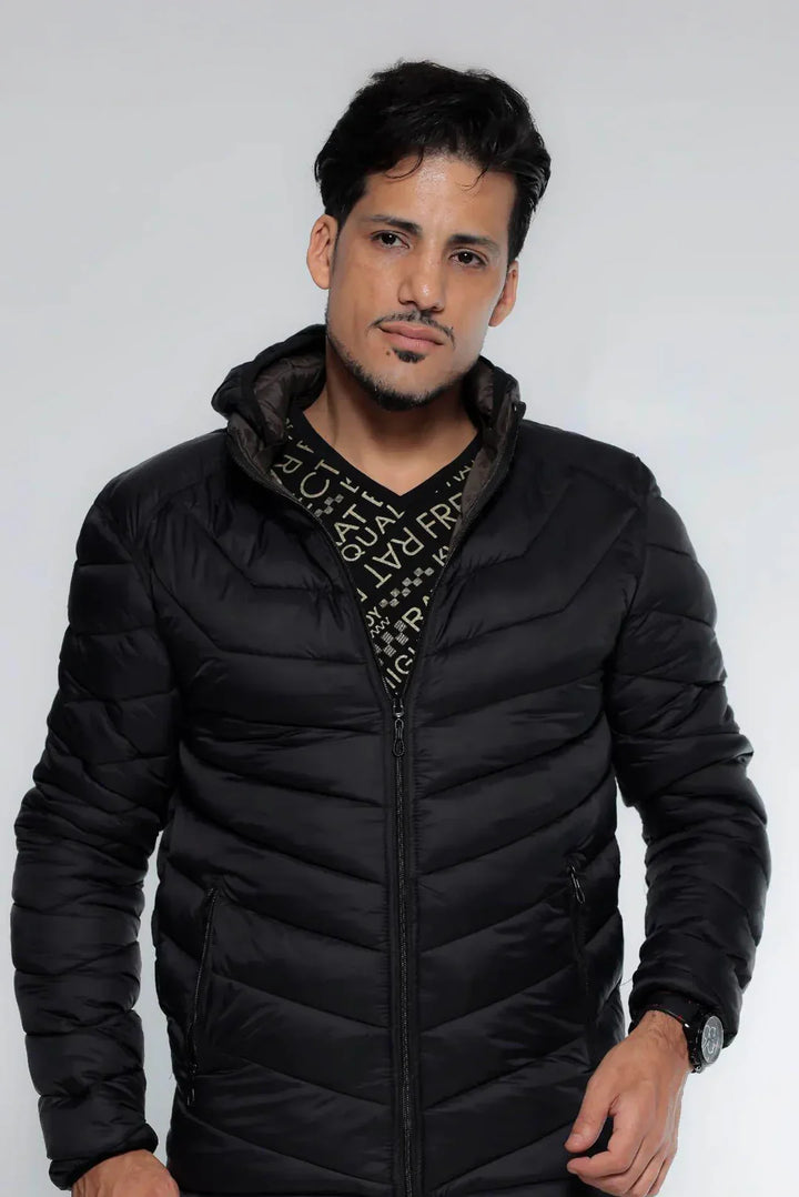 Blusão Masculino Plus Size Acolchoado Com Capuz Leon