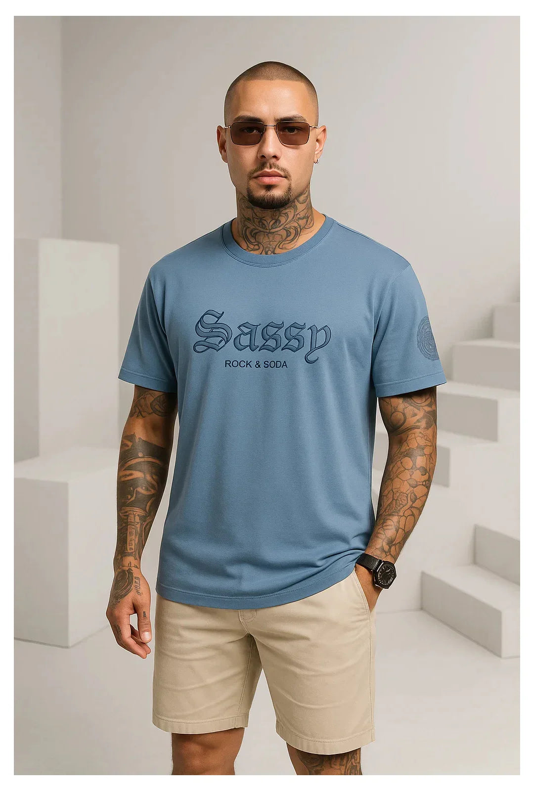Camiseta Sassy Bordada Leon