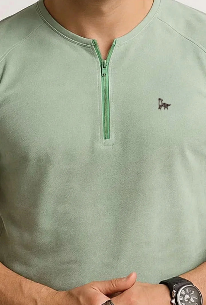 Camiseta Suede c/ Zipper Leon