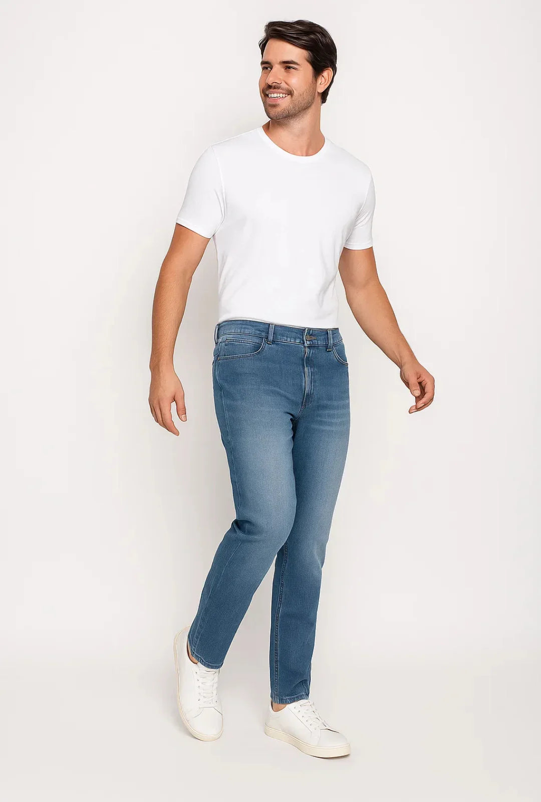 Calça Jeans Masculina Reta Leon