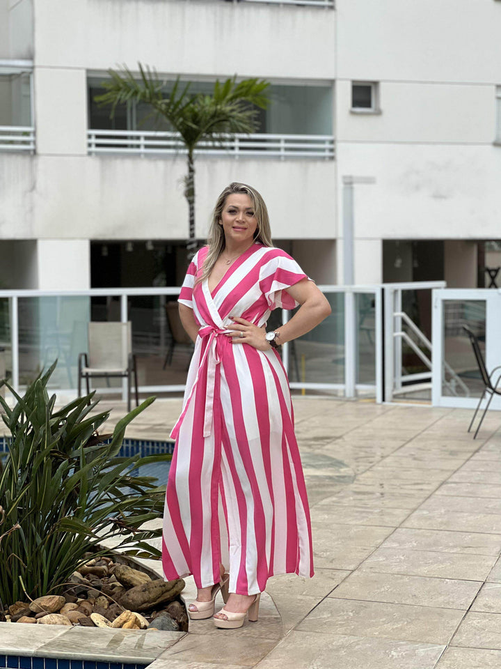 Vestido Longo Élance Com Fenda Frontal Leon - Leon Elegance