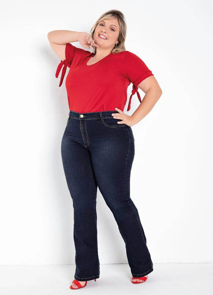 Calça Jeans Escura Flare Leon - Leon Elegance