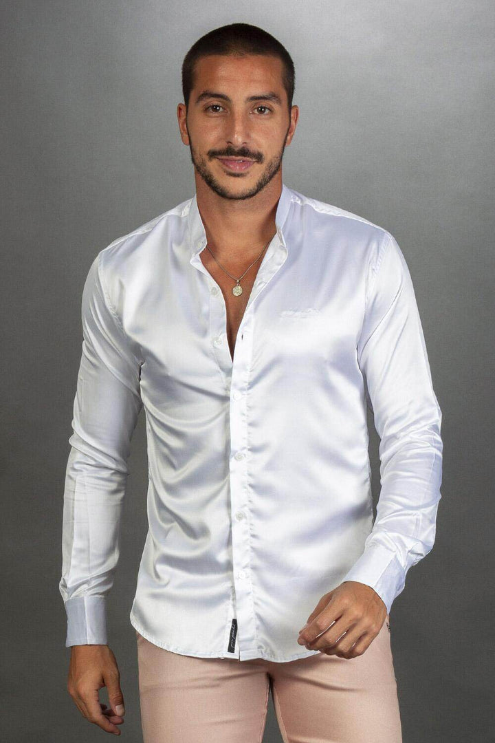 Camisa Slim Fit Manga Longa Gola Padre Leon - Leon Elegance
