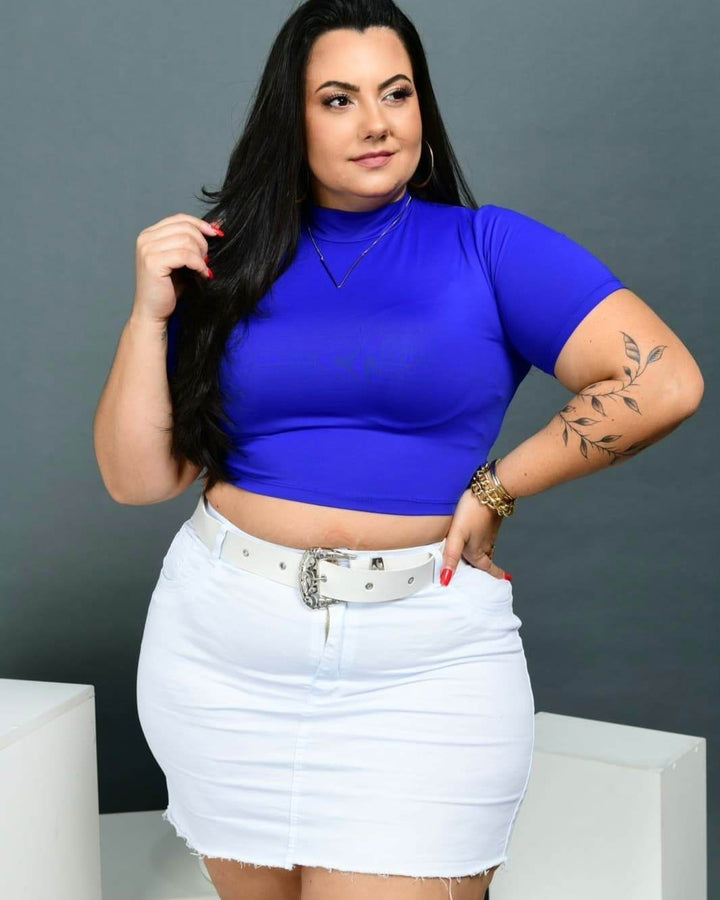 Cropped Em Poliamida Gola Alta Leon - Leon Elegance