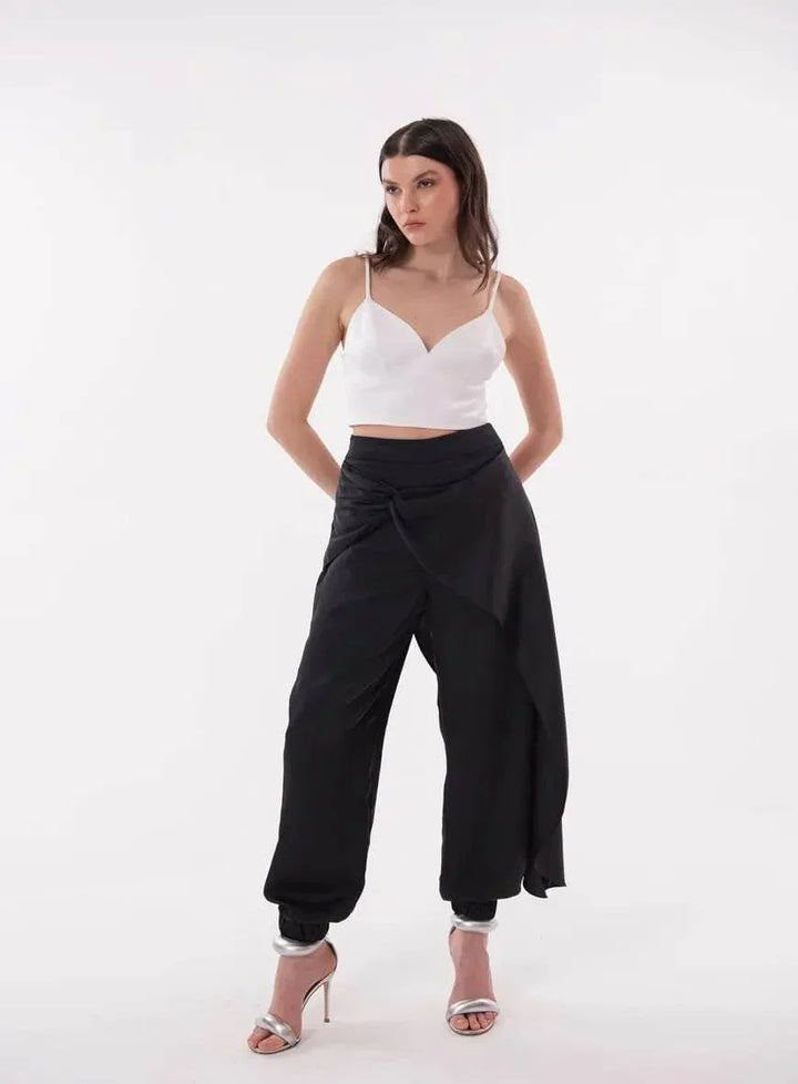 Calça Fluída De Cintura Alta Com Cauda Leon - Leon Elegance