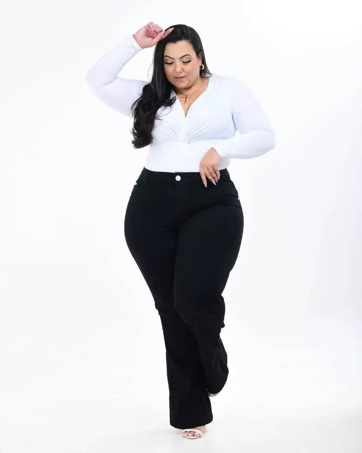 Calça Flare Ultra Confort All Black Leon - Leon Elegance