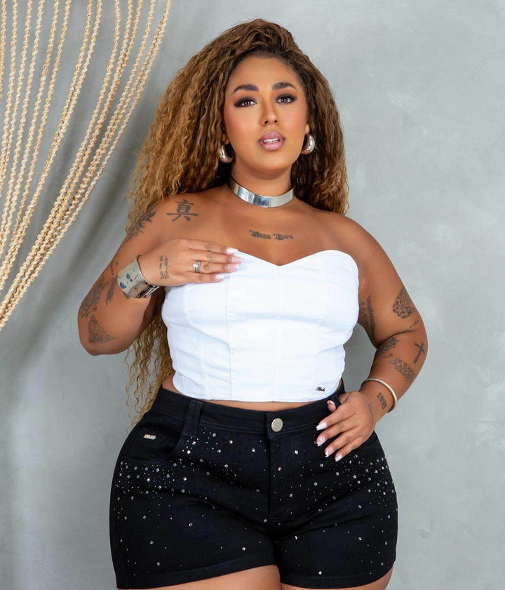 Cropped Plus All White Leon - Leon Elegance