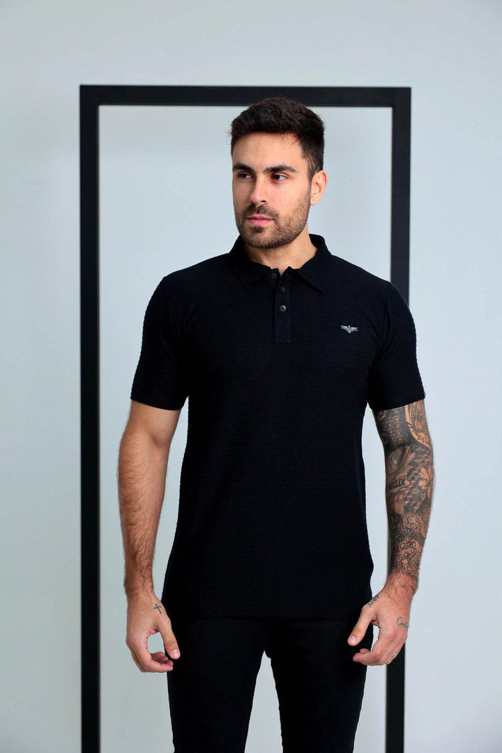 Camiseta Polo Texturizada FB Leon - Leon Elegance