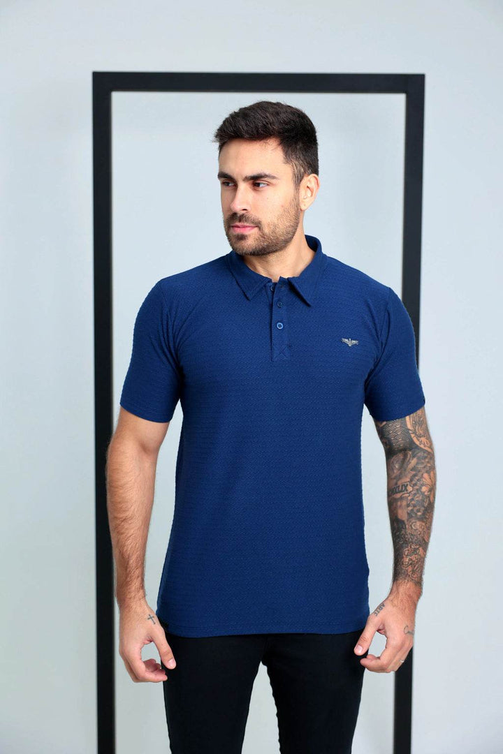 Camiseta Polo Texturizada FB Leon - Leon Elegance