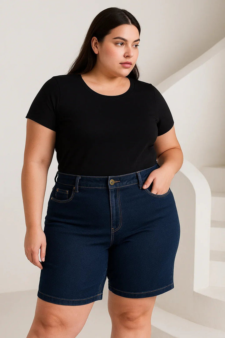 Bermuda F Plus Jeans Basic r19 - Leon Elegance