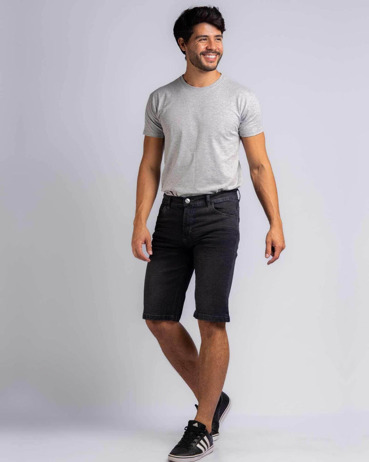 Bermuda Jeans Masculina Tradicional Leon - Leon Elegance