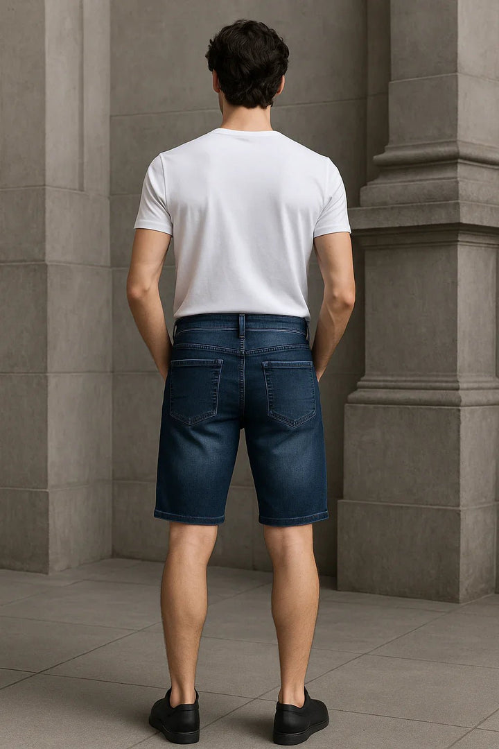 Bermuda Masculina Jeans Tradicional Azul Escuro - Leon Elegance