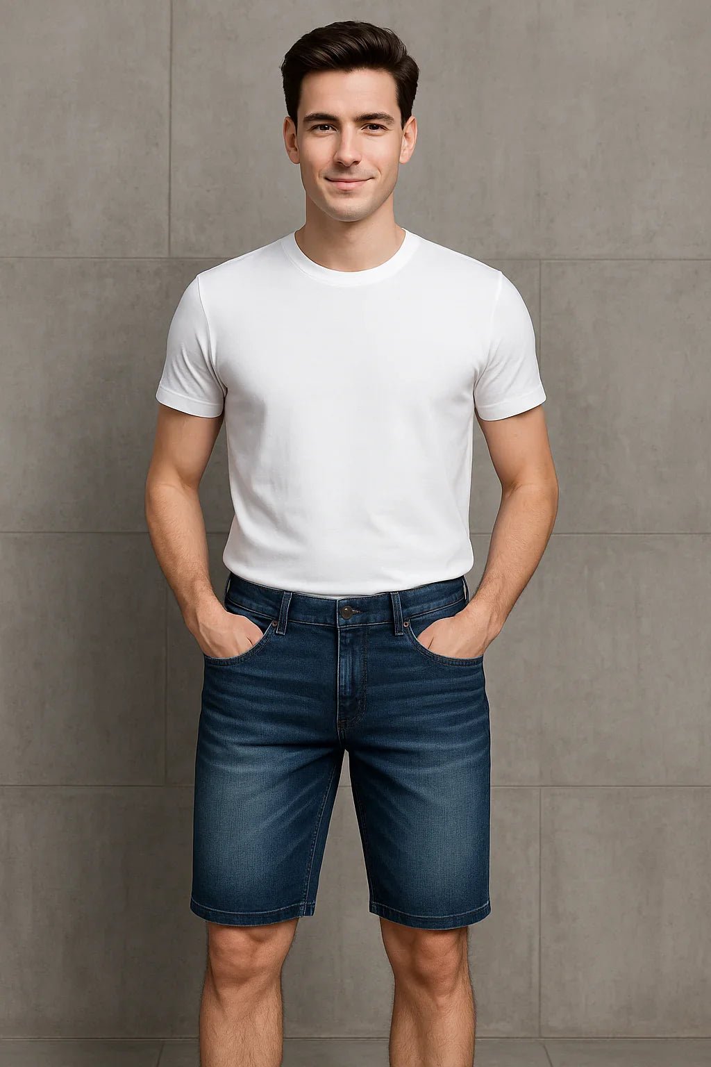 Bermuda Masculina Jeans Tradicional Azul Escuro - Leon Elegance