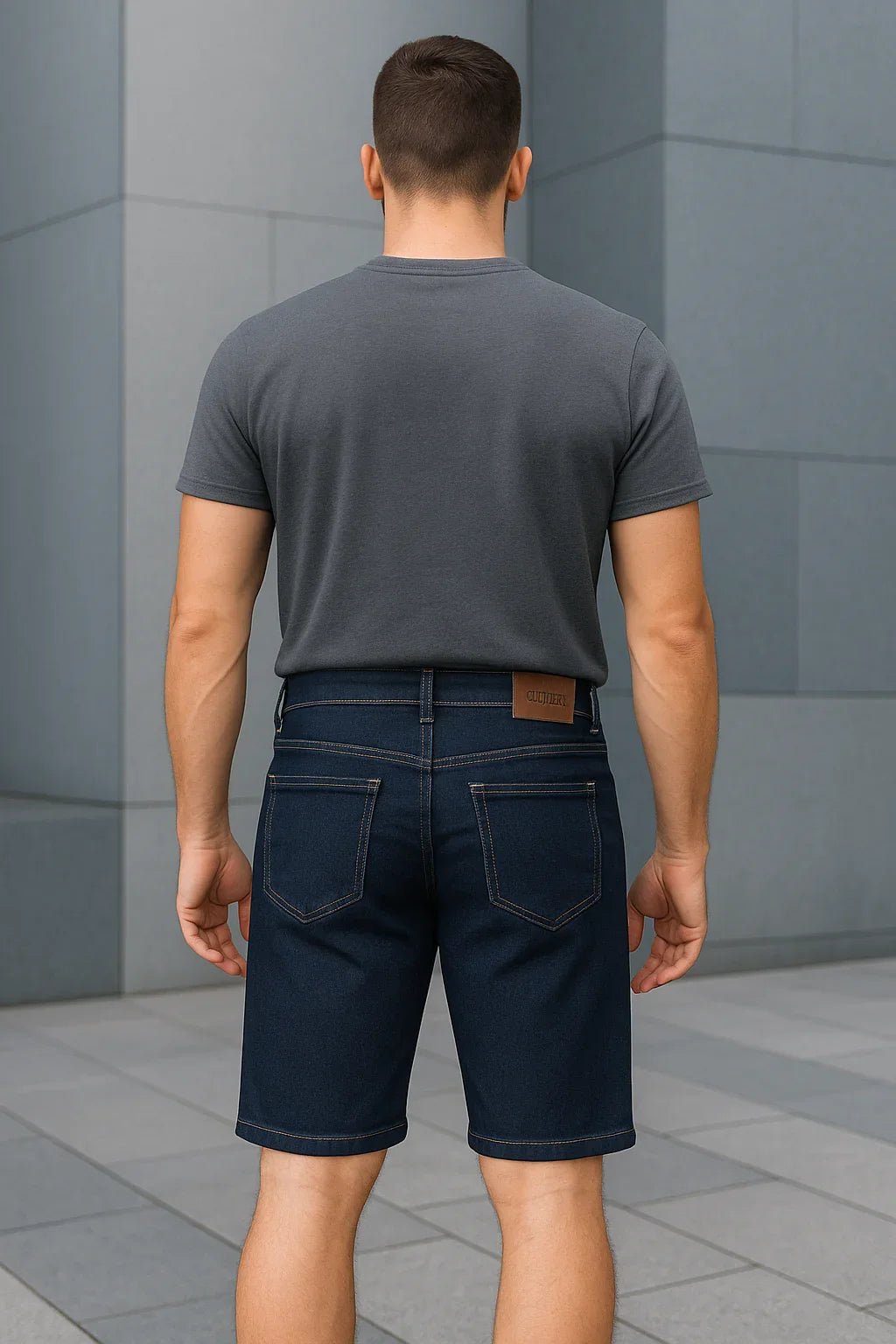 Bermuda Masculina Jeans Tradicional Azul Escuro - Leon Elegance