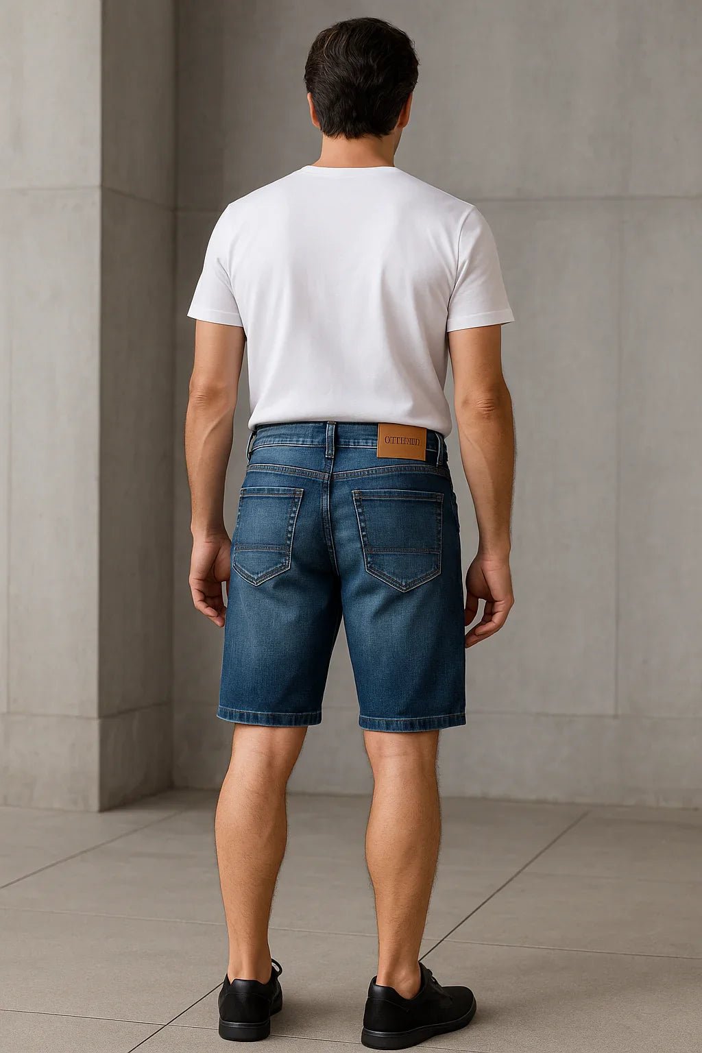 Bermuda Masculina Jeans Tradicional Azul Stone - Leon Elegance