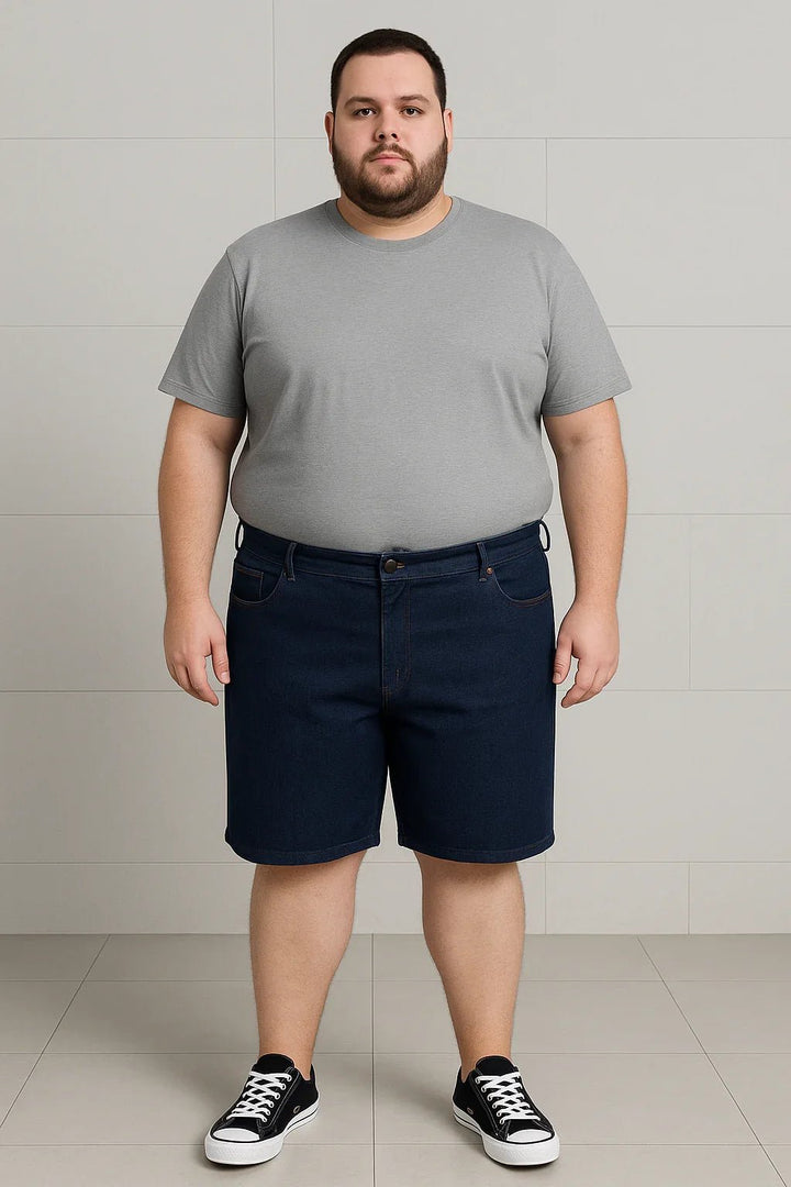 Bermuda Masculina Jeans Tradicional Plus Size - Leon Elegance