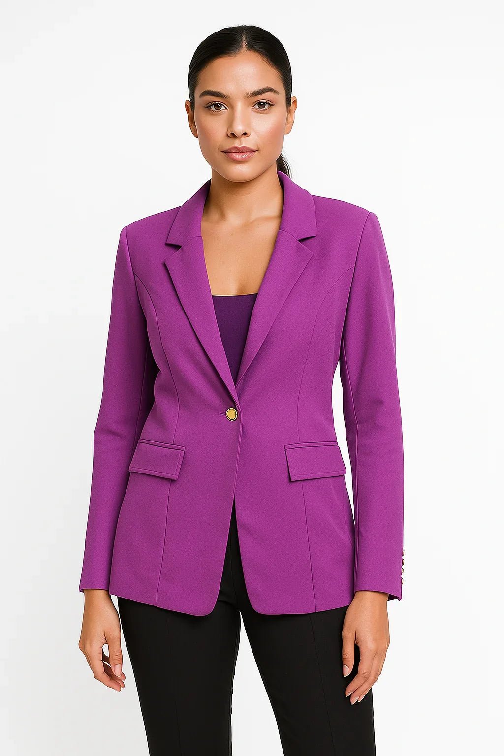 Blazer Klepton Feminino Roxo Alfaiataria - Leon Elegance