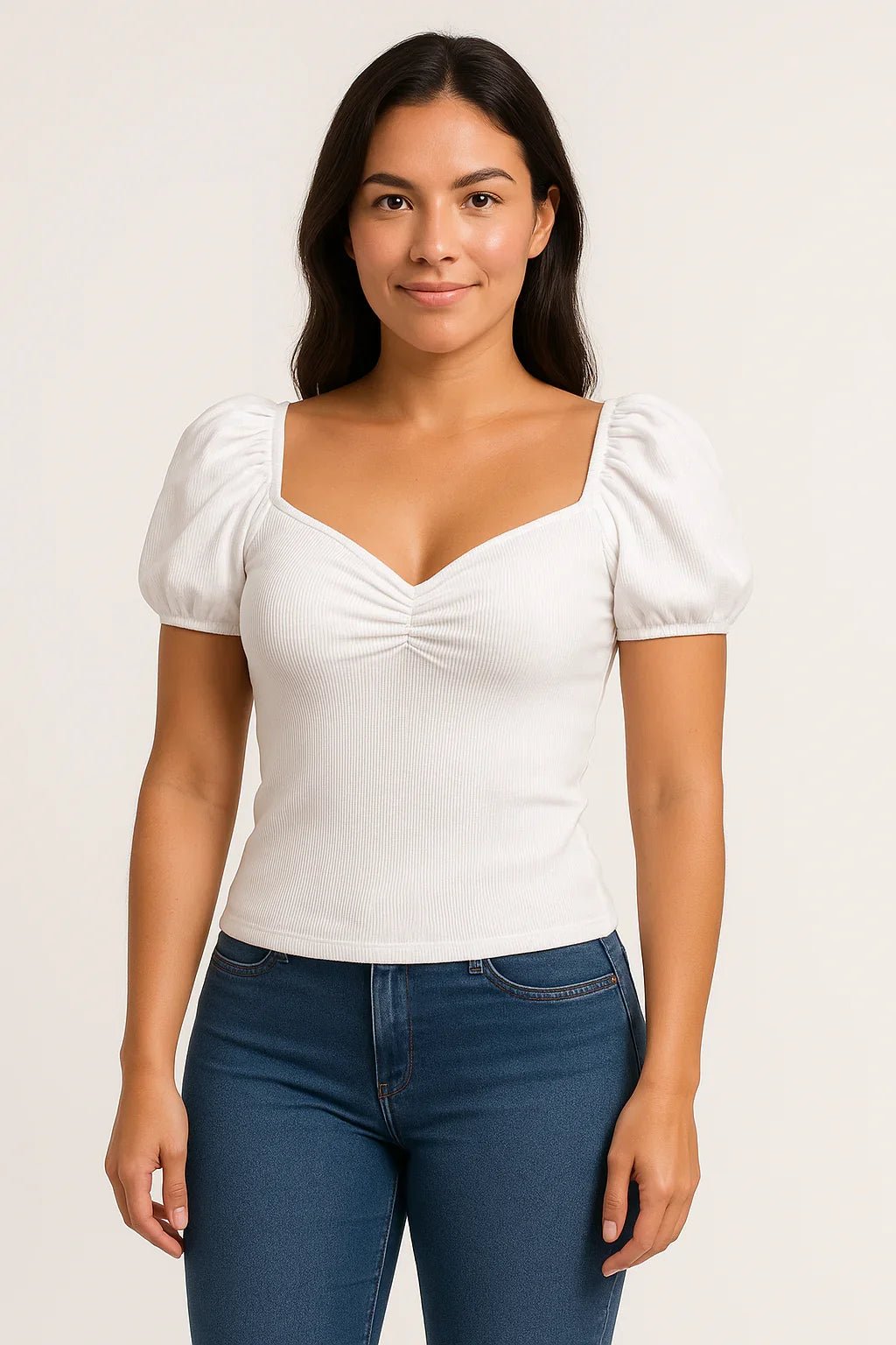 Blusa com Bojo Triniti Com Detalhe Em V k2b - Leon Elegance