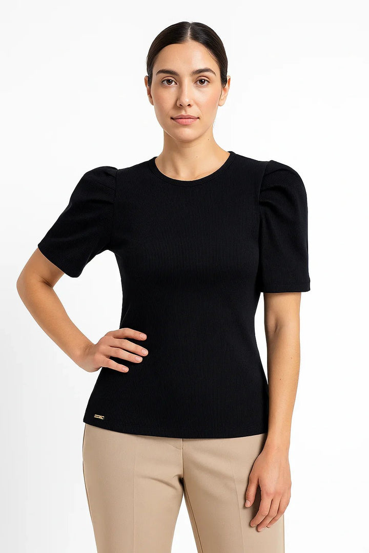 Blusa Feminina K2B Canelada Manga Bufante - Leon Elegance