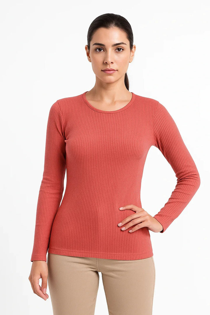 Blusa Feminina K2B Canelada Manga Longa - Leon Elegance