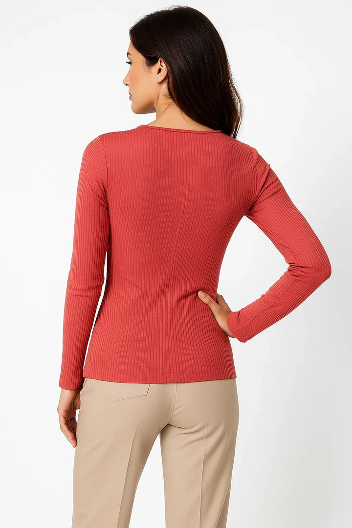 Blusa Feminina K2B Canelada Manga Longa - Leon Elegance