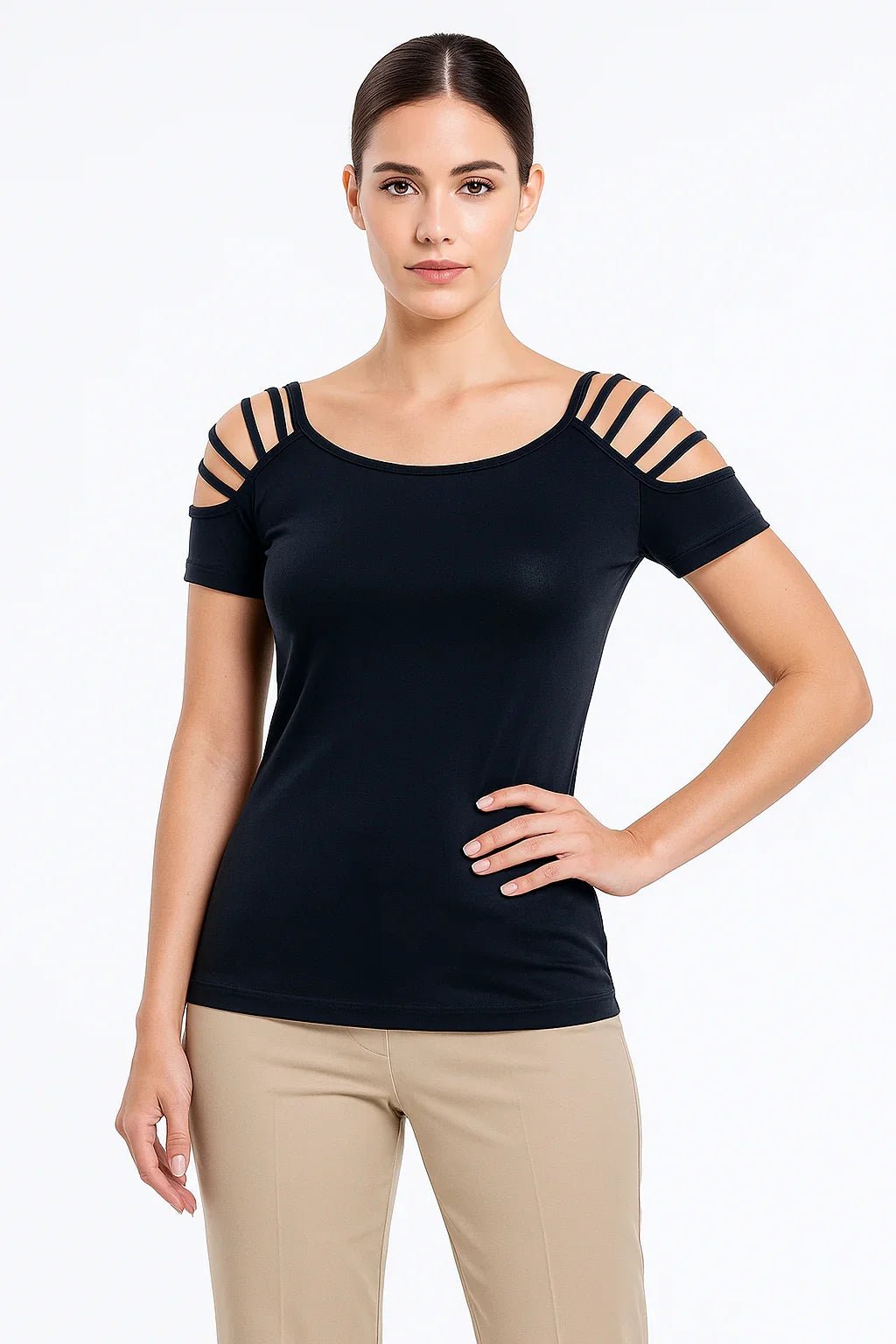 Blusa Feminina K2B com Tiras nos Ombros - Leon Elegance