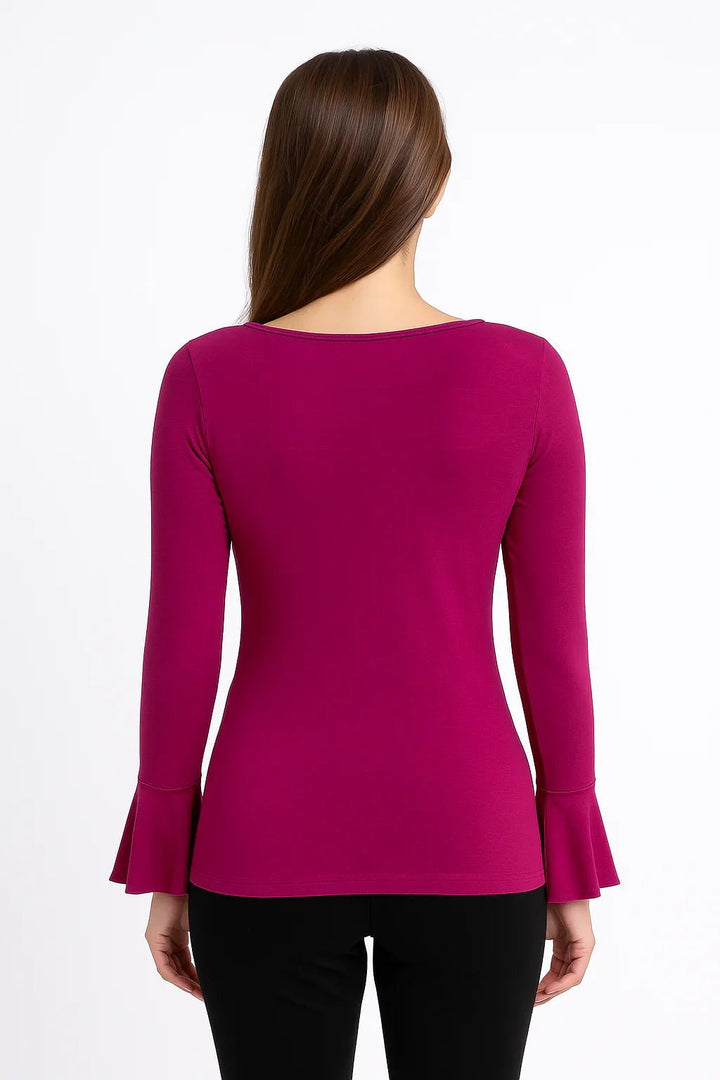 Blusa Feminina K2B Decote Redondo Manga Flare - Leon Elegance