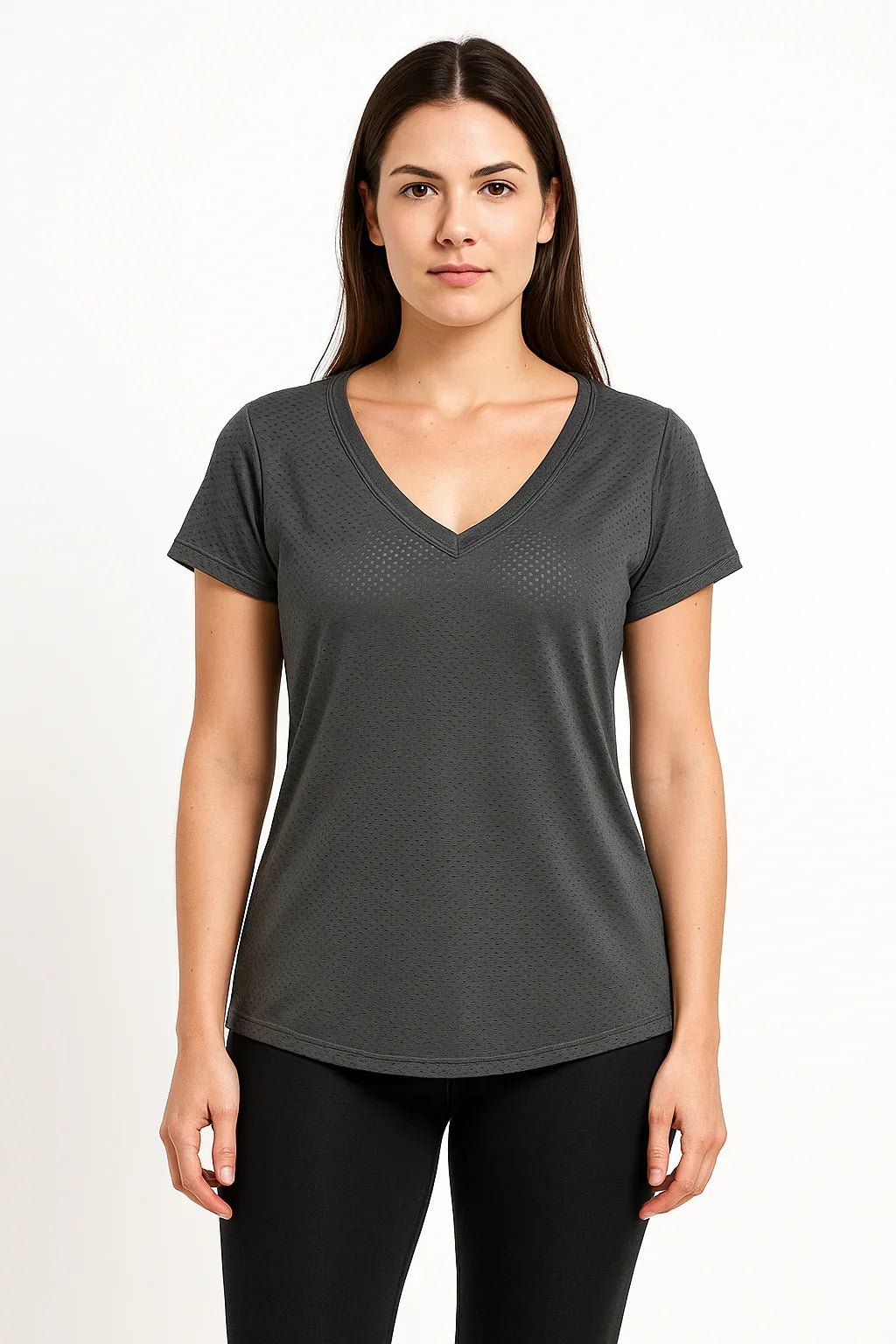 Blusa Fitness Manga Curta Decote V K2B - Leon Elegance