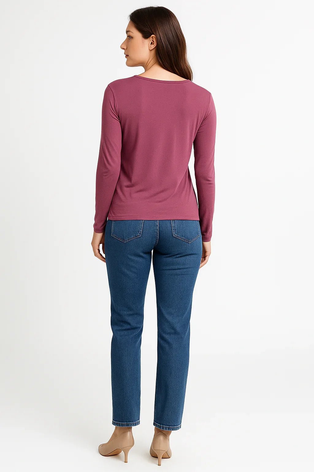 Blusa K2B Feminina Manga Longa Gola Redonda - Leon Elegance