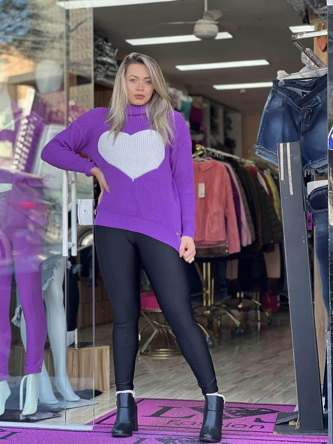 Blusa Tricot Heart love Leon - Leon Elegance