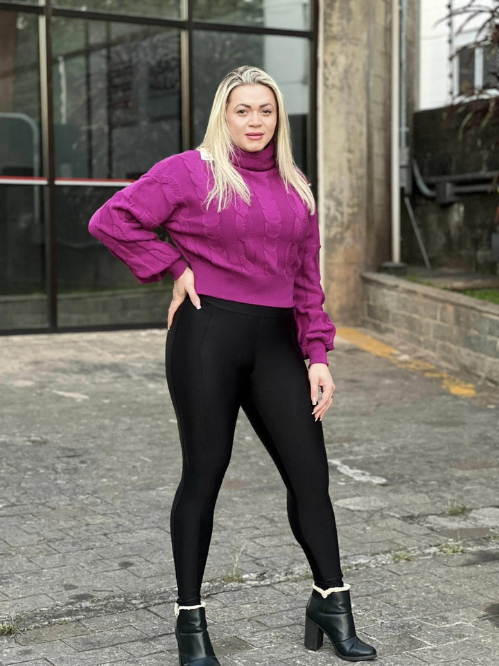 Blusa Tricot Inglesa em Gola Alta Leon - Leon Elegance