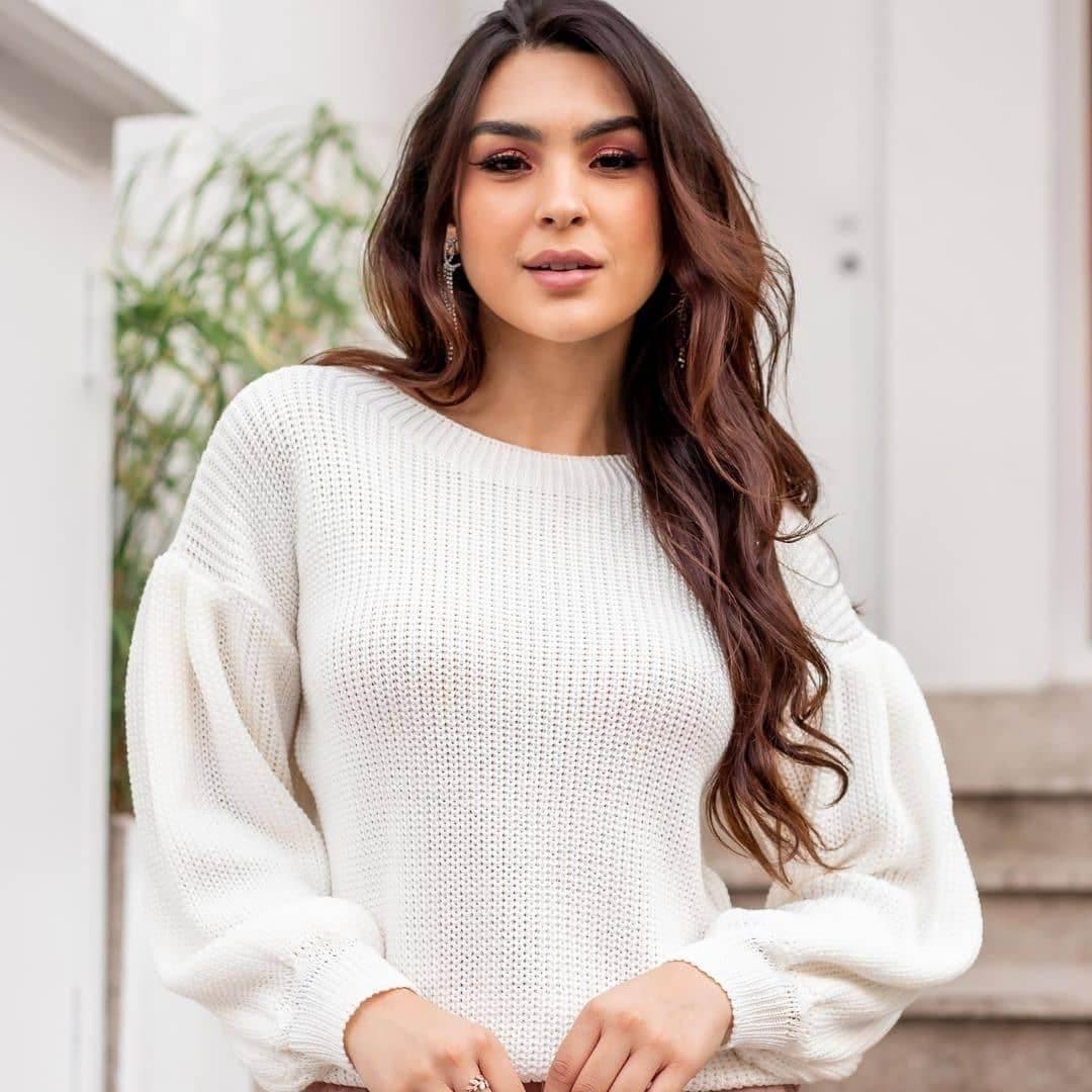 Blusa Tricot Inglesa Gola Renda Leon - Leon Elegance