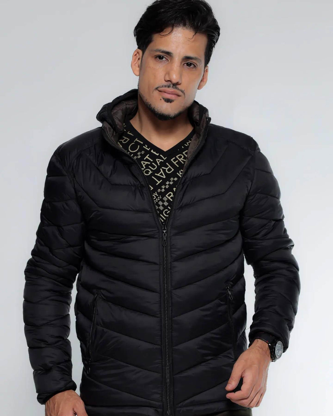 Blusão Masculino Plus Size Acolchoado Com Capuz Leon - Leon Elegance