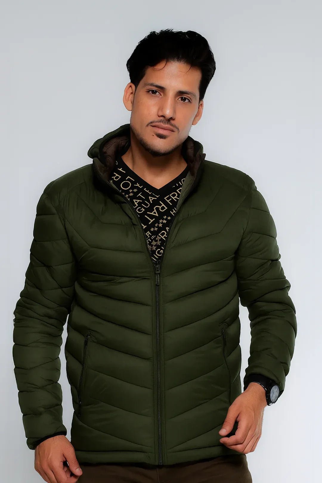 Blusão Masculino Plus Size Acolchoado Com Capuz Leon - Leon Elegance